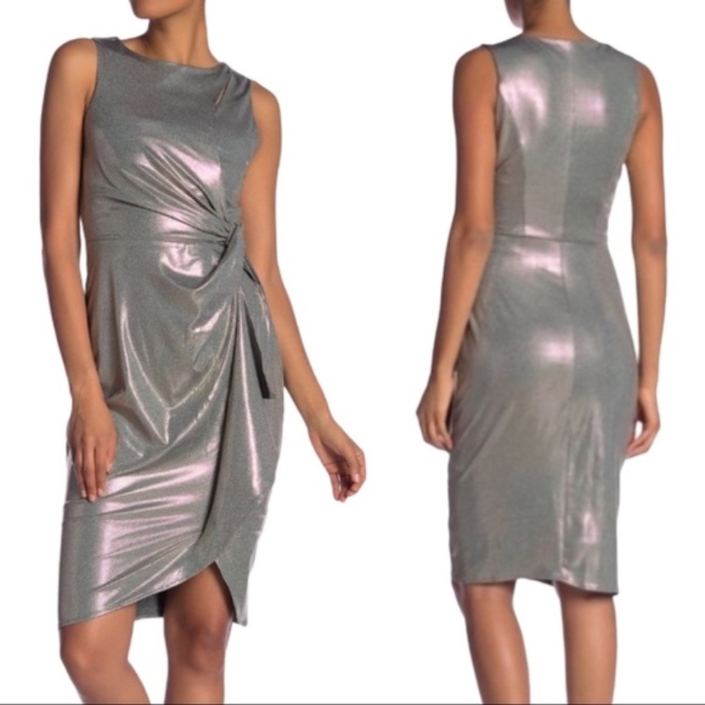 Superfox metallic sheath dress